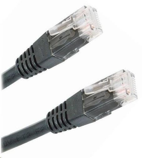 Obrázek XtendLan patch kabel Cat6, UTP - 1m, černý (prodej po 10 ks)