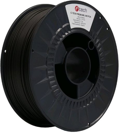 Obrázek C-TECH Tisková struna (filament) PREMIUM LINE, PLA, carbon, 1,75mm, 1kg