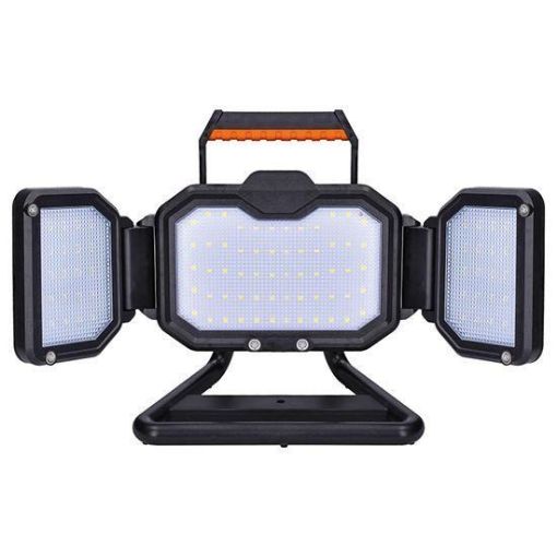 Obrázek Solight LED reflektor 30W, přenosný, nabíjecí, 3000lm, oranžovo-černý