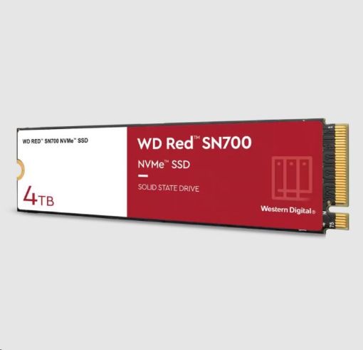 Obrázek WD RED SSD NVMe 4TB PCIe SN700, Geb3 8GB/s, (R:3400/W:3100 MB/s) TBW 5100