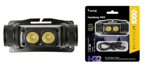 Obrázek Technik Headlamp H32 nabíjecí čelovka kovová 1000lm