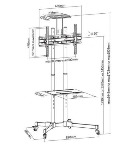 Obrázek Reflecta TV STAND 70VCE Shelf televizní stolek