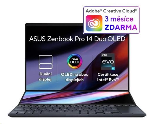 Obrázek ASUS NTB Zenbook Pro (UX8402VU-OLED026WS), i7-13700H, 14.5" 2880 x 1800, 16GB, 1TB SSD, RTX 4050, W11 Home, Black