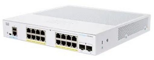 Obrázek Cisco switch CBS250-16P-2G (16xGbE,2xSFP,16xPoE+,120W,fanless)