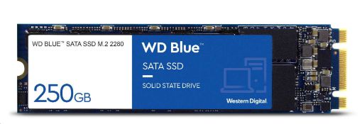 Obrázek WD BLUE SSD 3D NAND WDS250G3B0B 250GB SA510 M.2 SATA, (R:555, W:440MB/s)
