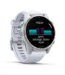 Obrázek Garmin fenix® 8 – 43 mm, AMOLED, Silver / Whitestone se silikonovým řemínkem.