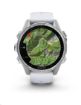 Obrázek Garmin fenix® 8 – 43 mm, AMOLED, Silver / Whitestone se silikonovým řemínkem.