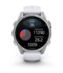 Obrázek Garmin fenix® 8 – 43 mm, AMOLED, Silver / Whitestone se silikonovým řemínkem.