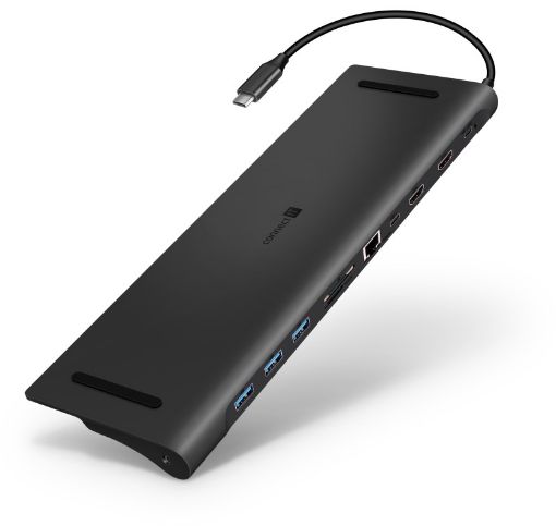 Obrázek CONNECT IT dokovací stanice USB-C, 11v1 (2xHDMI), externí, šedá