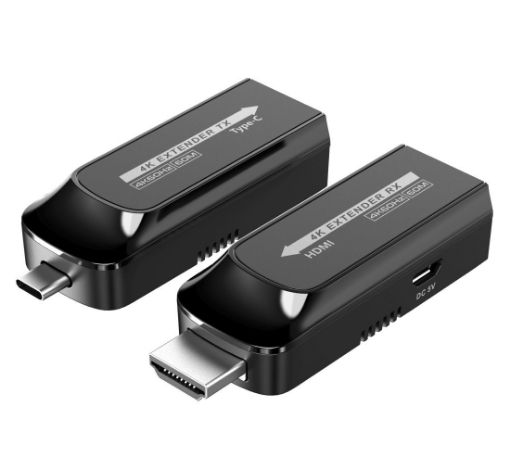 Obrázek PREMIUMCORD USB-C na HDMI extender přes Cat5e/6/6a 4K@60Hz na 60m