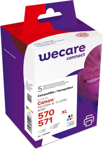 Obrázek WECARE ARMOR cartridge pro CANON Pixma MG5751Sada (PGI-570XL+CLI-571XL CMYK) Black+C+M+Y+K, 1x22 ml, 4x11 ml