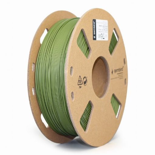 Obrázek GEMBIRD Tisková struna (filament) PLA MATTE, 1,75mm, 1kg, zelená