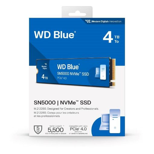 Obrázek WD BLUE SSD NVMe 1TB PCIe SN5000, Gen4, (R:5150, W:4900MB/s)