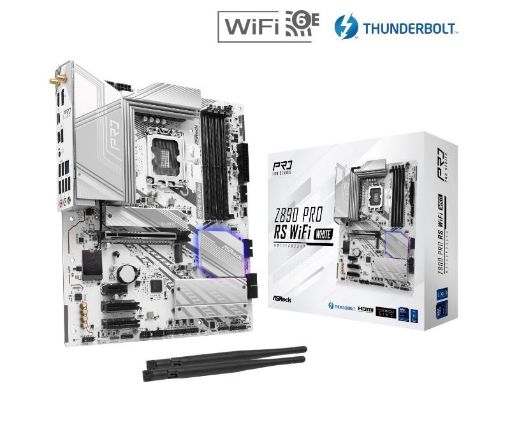 Obrázek ASRock MB Sc LGA1851 Z890 PRO RS WIFI WHITE, Intel Z890, 4xDDR5, 1xHDMI, WI-FI