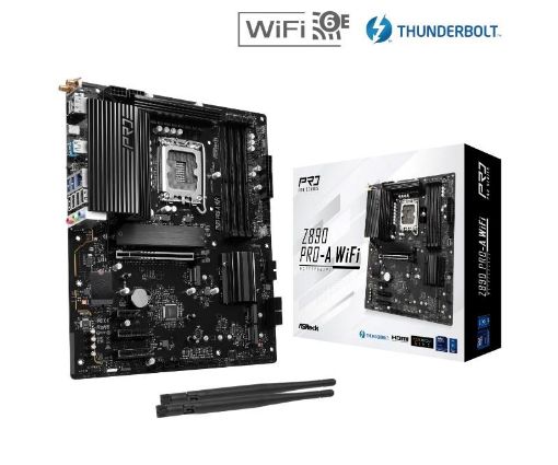 Obrázek ASRock MB Sc LGA1851 Z890 PRO-A WIFI, Intel Z890, 4xDDR5, 1xDP, 1xHDMI, 1xThunderbolt, WI-FI