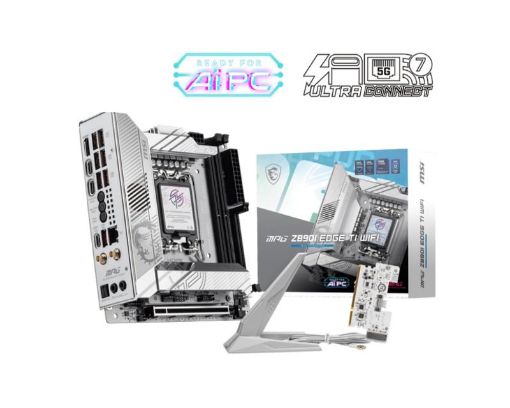 Obrázek MSI MB Sc LGA1851 MPG Z890I EDGE TI WIFI, Intel Z890, 4xDDR5, 1xHDMI, 2xThunderbolt, WI-FI, m-ITX