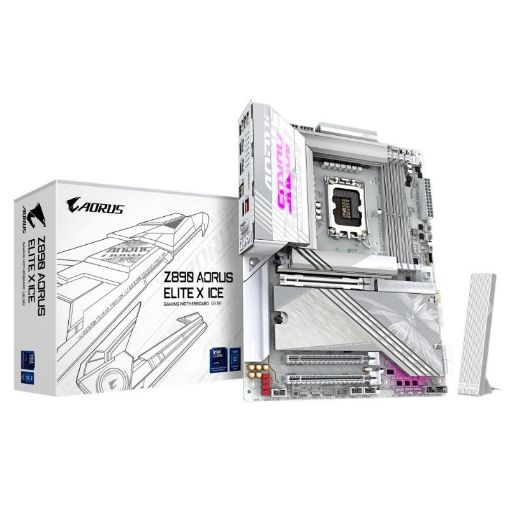 Obrázek GIGABYTE MB Sc LGA1851 Z890 A ELITE X ICE, Intel Z890, 4xDDR5, 1xHDMI, 1xThunderbolt, WiFi