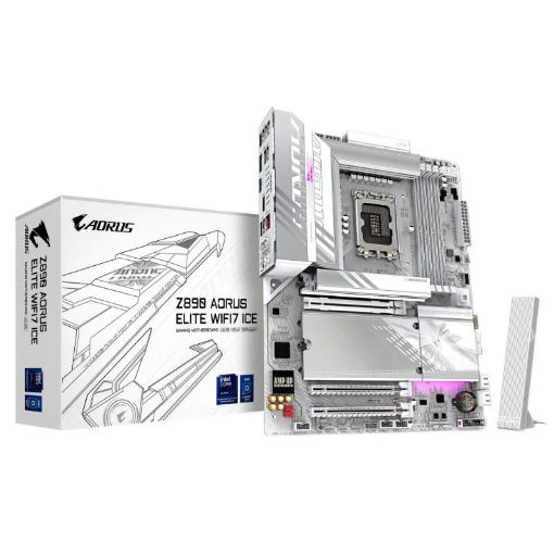 Obrázek GIGABYTE MB Sc LGA1851 Z890 A ELITE WF7 ICE, Intel Z890, 4xDDR5, 1xDP, 1xHDMI, 1xThunderbolt, WiFi