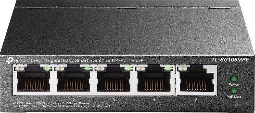 Obrázek TP-Link Easy Smart switch TL-SG105MPE (5xGbE, 4xPoE+, 120W, fanless)