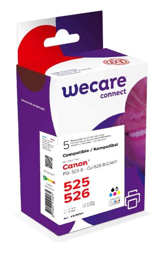 Obrázek WECARE ARMOR cartridge pro CANON Pixma IP4850, MG5150, MG5250, MG6150, MG8150 (PGI-525+CLI-526B/C/M/Y) 1x20 ml/ 4x10 ml