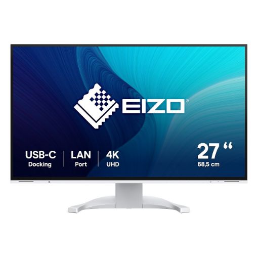 Obrázek EIZO MT 27" EV2740X-WT FlexScan, IPS, 3840x2160, 350nit, 2000:1, 14ms, DisplayPort, 2xHDMI, USB-C, USB, Repro, Bílý