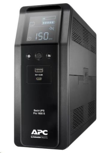 Obrázek APC Back-UPS Pro BR 1600VA, Sinewave, 8 Outlets, AVR, LCD interface (960W)