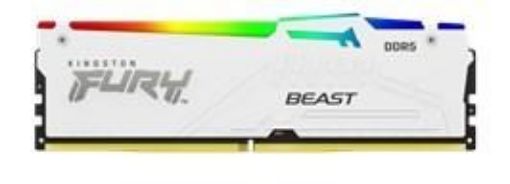 Obrázek KINGSTON DIMM DDR5 16GB 6000MT/s CL36 FURY Beast RGB Bílá EXPO