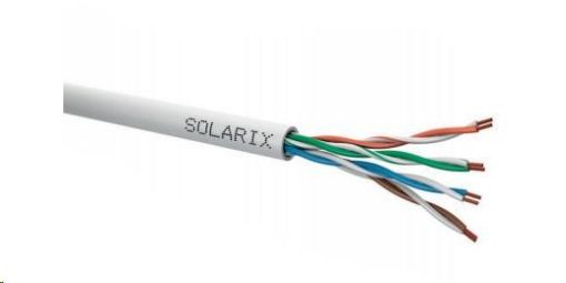 Obrázek Instalační kabel Solarix UTP, Cat5E, licna, PVC, box 305m SXKL-5E-UTP-PVC-GY