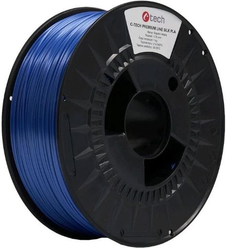 Obrázek C-TECH Tisková struna (filament) PREMIUM LINE, Silk PLA, signální modrá, RAL5005, 1,75mm, 1kg