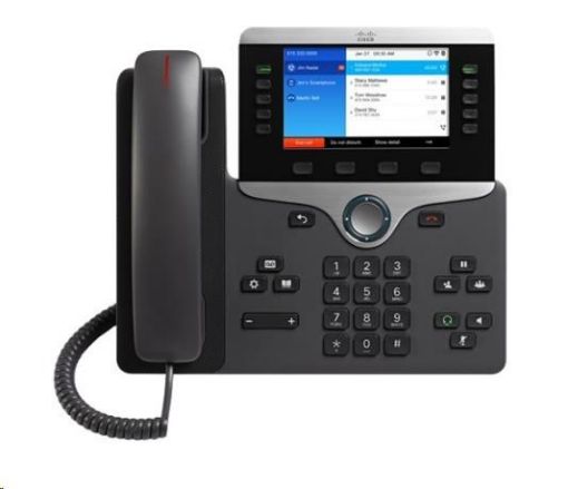 Obrázek Cisco CP-8861-3PCC-K9=, VoIP telefon, 10line, 2x10/100/1000, 5" displej, Wi-Fi, Bluetooth, 2xUSB, PoE