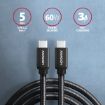 Obrázek AXAGON BUCM3-CM15AB, SPEED kabel USB-C <-> USB-C, 1.5m, USB 3.2 Gen 1, PD 60W 3A, ALU, oplet, černý