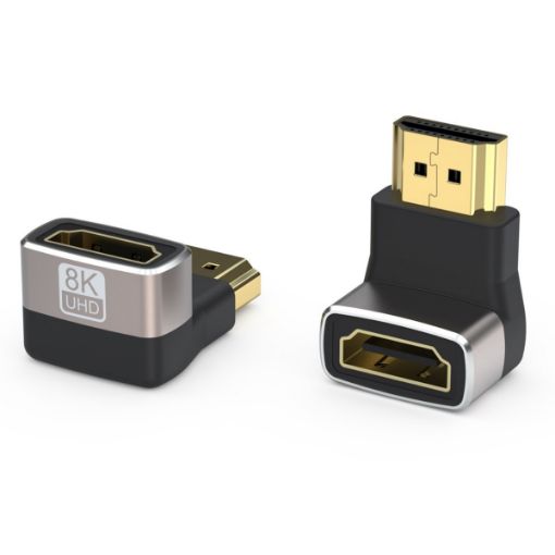 Obrázek PREMIUMCORD Adaptér spojka 8K HDMI A - HDMI A, F/M, zahnutá do pravého úhlu 90°