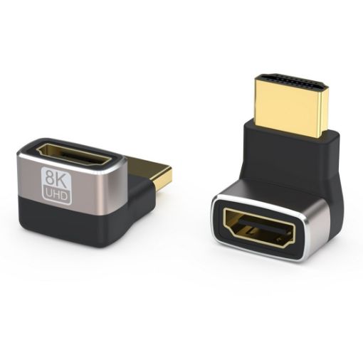 Obrázek PREMIUMCORD Adaptér spojka 8K HDMI A - HDMI A, F/M, zahnutá do pravého úhlu 90°