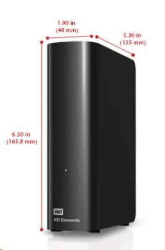 Obrázek WD Elements Desktop 4TB, Externí HDD, USB 3.0, černá