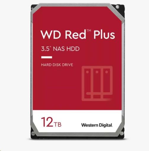 Obrázek WD RED PLUS NAS WD120EFBX 12TB, SATA III 3.5", 256MB 7200RPM, 196MB/s, CMR