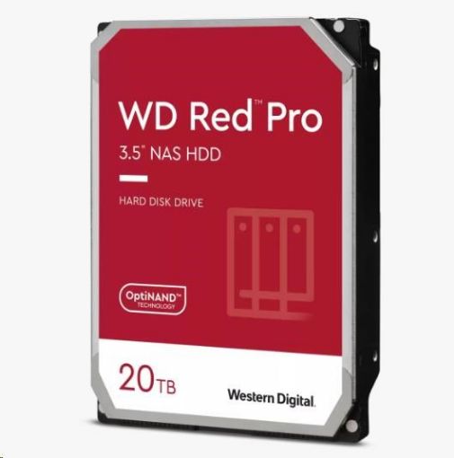 Obrázek WD RED Pro NAS WD201KFGX 20TB, SATA III 3.5", 512MB 7200RPM, 268MB/s, CMR