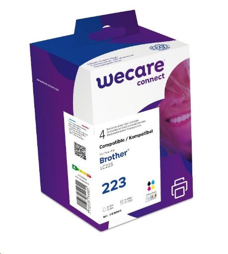 Obrázek WECARE ARMOR cartridge pro Brother DCP-J4120DW, MFC-J4420DW, 4620DW, 4120DW(LC223 VAL BP), černá/CMYK, 1x12ml/3x6ml