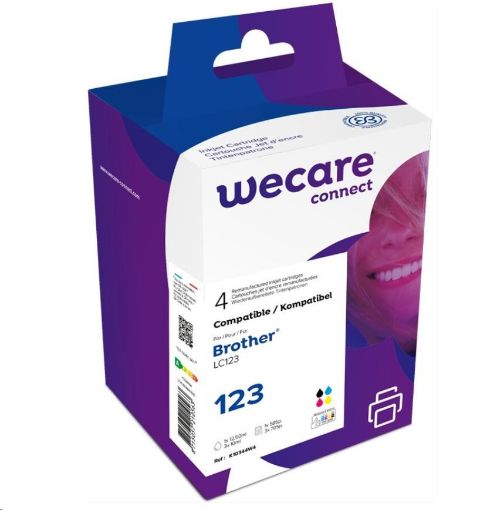 Obrázek WECARE ARMOR cartridge pro Brother DCP J4110DW, MFC J4310, 4410, 4510DW (LC123 VAL BP), černá/CMYK, 12ml/3x6ml