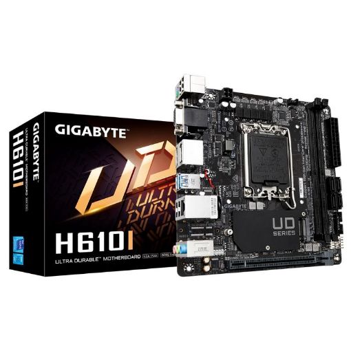 Obrázek GIGABYTE MB Sc LGA1700 H610I, Intel H610, 2xDDR5, 2xDP, 1xHDMI, 1xVGA, Mini-ITX