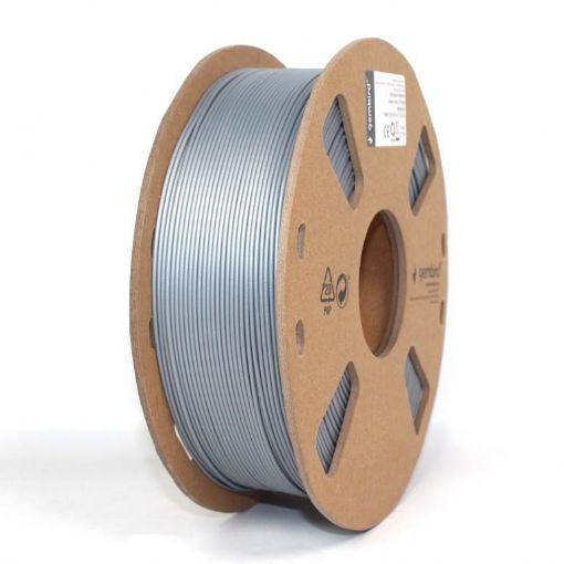 Obrázek GEMBIRD Tisková struna (filament) PLA, 1,75mm, 1kg, stříbrná