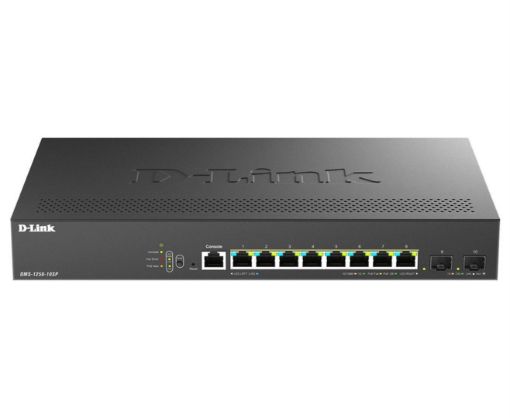 Obrázek D-Link DMS-1250-10SP/E, 8x 2.5G BASE-T PoE, 2x 10G SFP+, 240W Smart Managed Switch