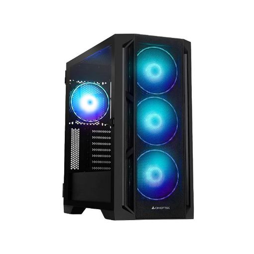 Obrázek CHIEFTEC skříň APEX LUMO, E-ATX, 1x USB-C 3.2, 2x USB 3.0, 4x 140mm ARGB Fan, ARGB Hub, černá