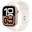 Obrázek Apple Watch Series 10 GPS 46mm Rose Gold Aluminium Case with Light Blush Sport Band - S/M