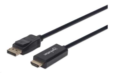 Obrázek MANHATTAN Kabel DisplayPort na HDMI, 3m, černý