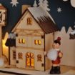 Obrázek Solight LED adventní kalnedář - horská chata, 10x LED, 50x40cm, 2x AA