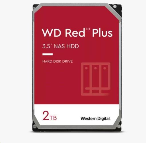 Obrázek WD RED PLUS NAS WD20EFPX 2TB, SATA III 3.5", 64MB 5400RPM, 175MB/s, CMR