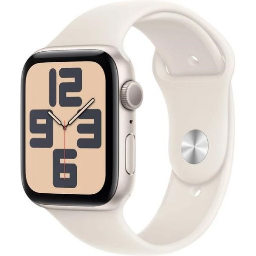 Obrázek Apple Watch SE (2024) GPS 44mm Starlight Aluminium Case with Starlight Sport Band - S/M