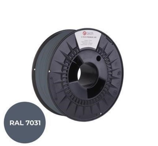 Obrázek C-TECH Tisková struna (filament) PREMIUM LINE, PLA, šedomodrá, RAL7031, 1,75mm, 1kg