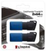 Obrázek Kingston 64GB USB3.2 Gen 1 DataTraveler Exodia M (Black + Blue) - 2 kusy