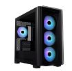 Obrázek ASUS case A23 PLUS TG ARGB, Mini Tower, průhledná bočnice, 4x120mm ARGB Fan, černá